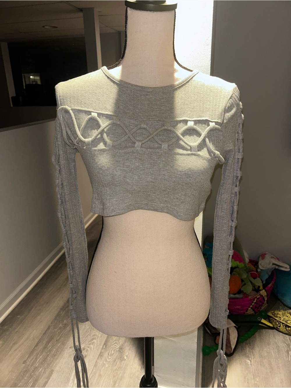Grey crop top